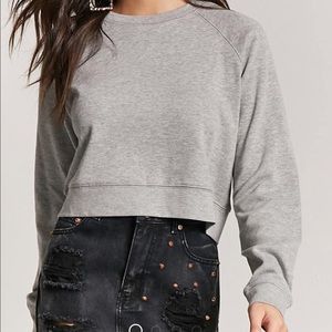 Forever 21 Cropped Gray Crewneck